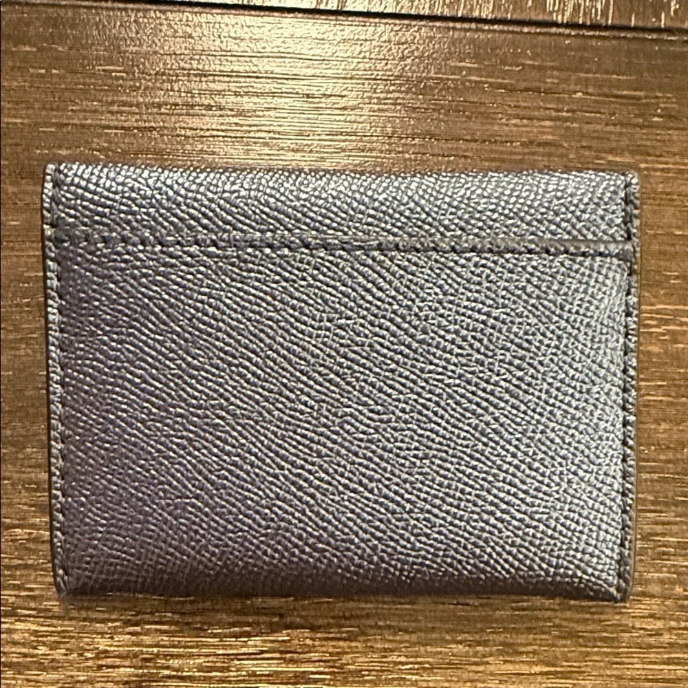 Coach Metallic Blue Bear Card Case